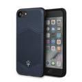 Maserati Granlusso Genuine Leather Hard Case for iPhone 8 / 7 - Navy