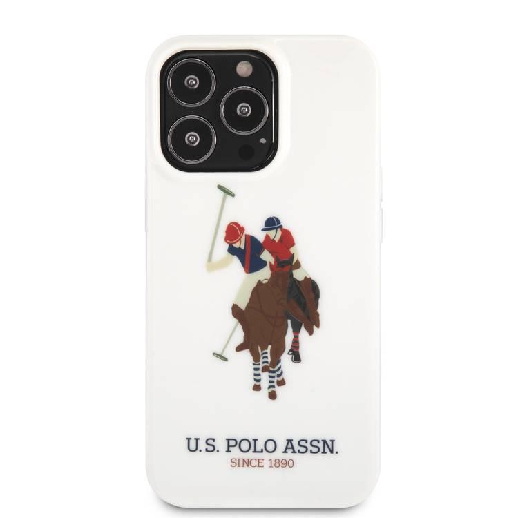 US Polo Assn Full TPU DH Color Logo Case for iPhone 13 Pro ( 6.1 ) - White