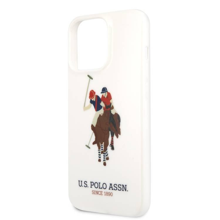 US Polo Assn Full TPU DH Color Logo Case for iPhone 13 Pro ( 6.1 ) - White