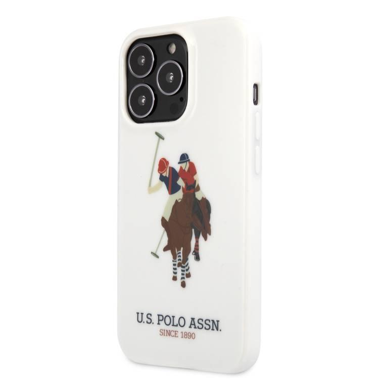 US Polo Assn Full TPU DH Color Logo Case for iPhone 13 Pro Max ( 6.7 ) - White