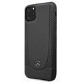 Mercedes-Benz Leather Hard Case Perforation For iPhone 11 Pro Max - Black