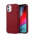 Mini Cooper MIHCP12SSLTRE Silicone Hard Case Tone on Tone Logo for iPhone 12 Mini (5.4 ) - Red