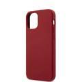 Mini Cooper MIHCP12SSLTRE Silicone Hard Case Tone on Tone Logo for iPhone 12 Mini (5.4 ) - Red