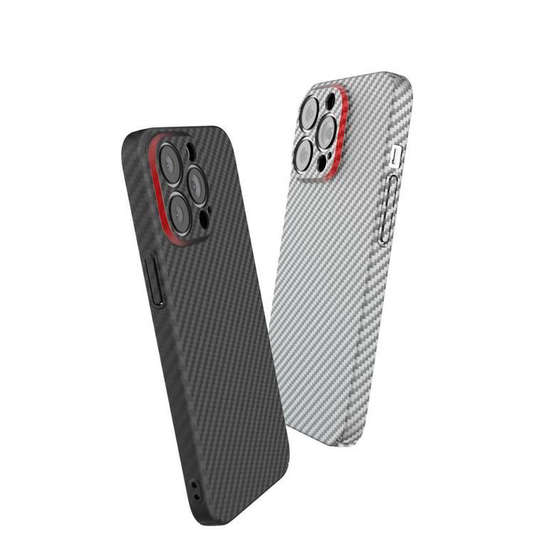 Green Lion Carbon Fiber Case for iPhone 13 Pro Max 6.7" - Silver