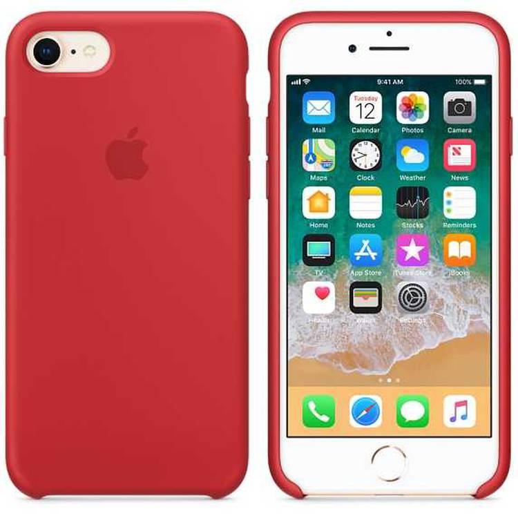 Apple MQGP2 Compatible with iPhone 8 / 7 Silicone Case (MQGP2) - Red
