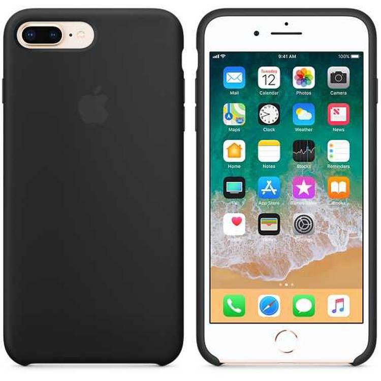 Apple  Compatible with iPhone 8 Plus Silicone Case (MQGW2) - Black