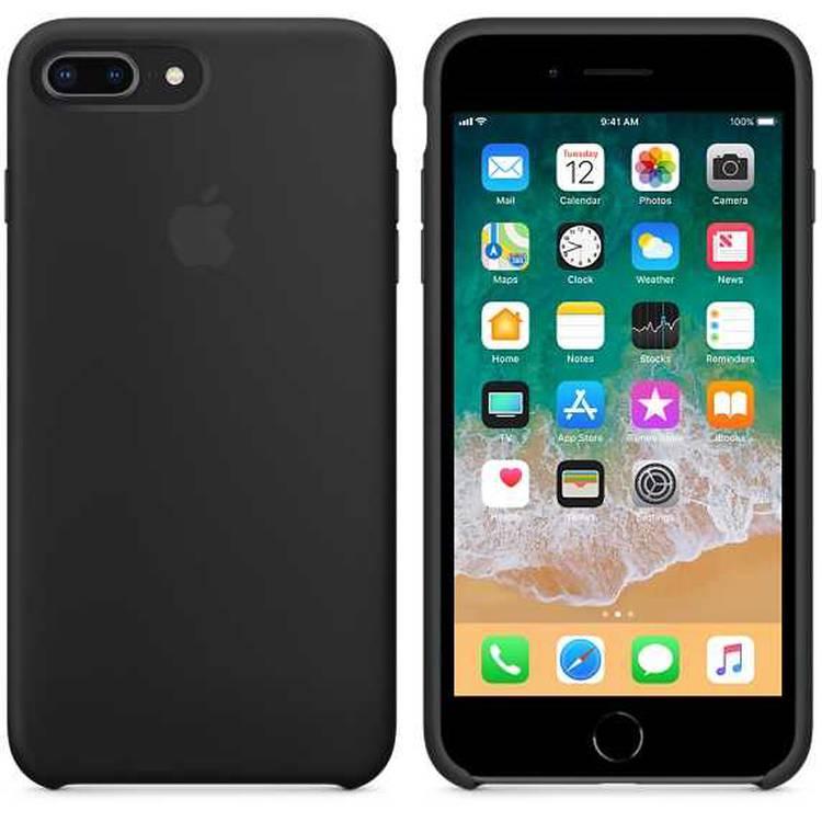 Apple  Compatible with iPhone 8 Plus Silicone Case (MQGW2) - Black
