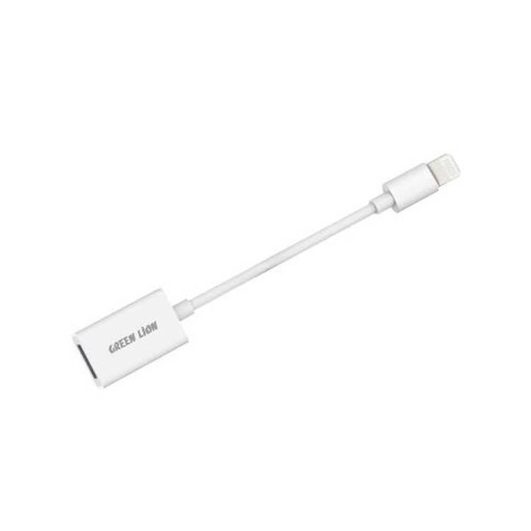 Lightning to USB Adapter Green Lion  Multi-Function OTG - White