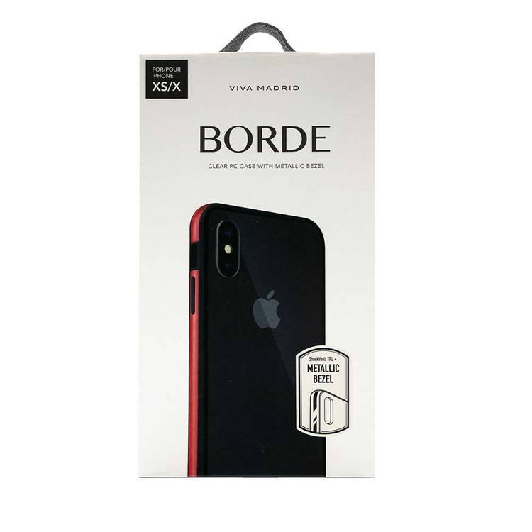 iPhone X/Xs Case Viva Madrid VIVA-IPXSBC-BDERED Borde Back iPhone X/Xs Case - Red