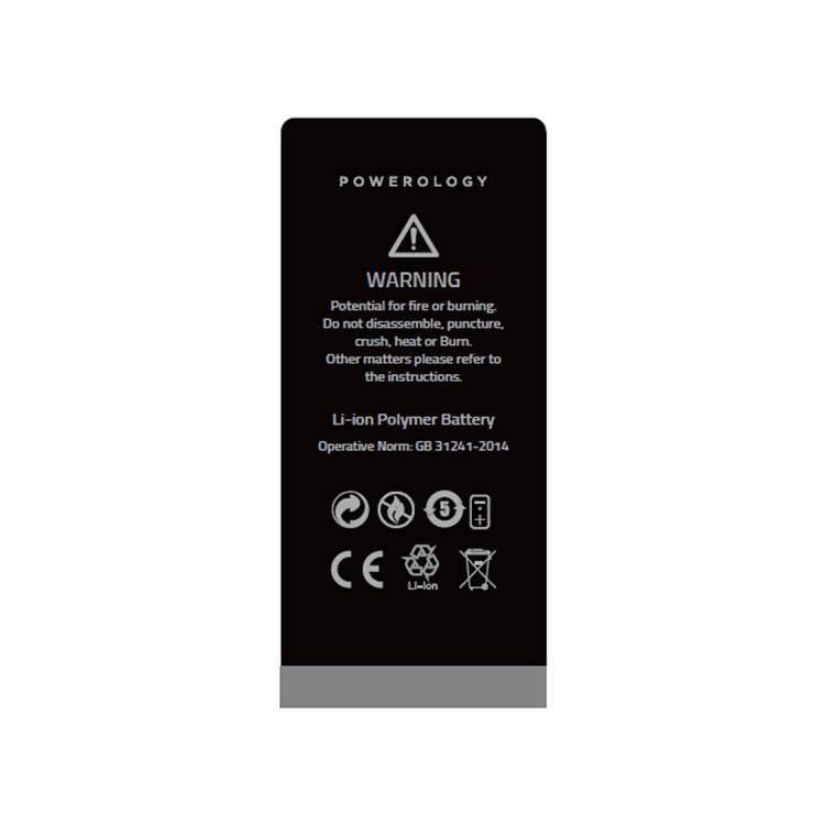 Powerology Li-ion Polymer Phone Battery 3110mAh / 12.03Wh for iPhone 11-Black