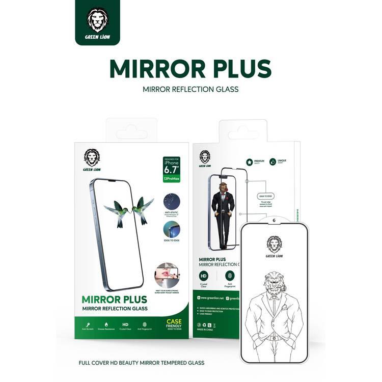 Green Lion Tempered Glass Mirror Reflection Glass Screen Protector Compatible for iPhone 13 Pro Max (6.7) - Clear