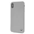 BMW Real Microfiber Silicone Case Compatible with iPhone Xs Max - Gray