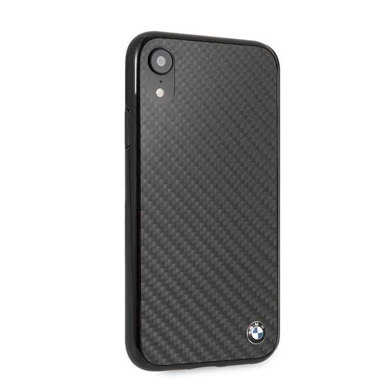 BMW Real Carbon Fiber TPU Hybrid Case Compatible with iPhone Xr - Black