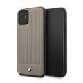 BMW BMHCN61POCBR Hard Case Leather Lines Compatible with iPhone 11 - Brown