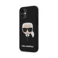 Karl Lagerfeld Liquid Silicone Case Karl`s Head for Apple iPhone 12 Mini (5.4 ) - Black
