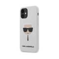 Karl Lagerfeld Liquid Silicone Case Karl`s Head for Apple iPhone 12 Mini (5.4 ) - White
