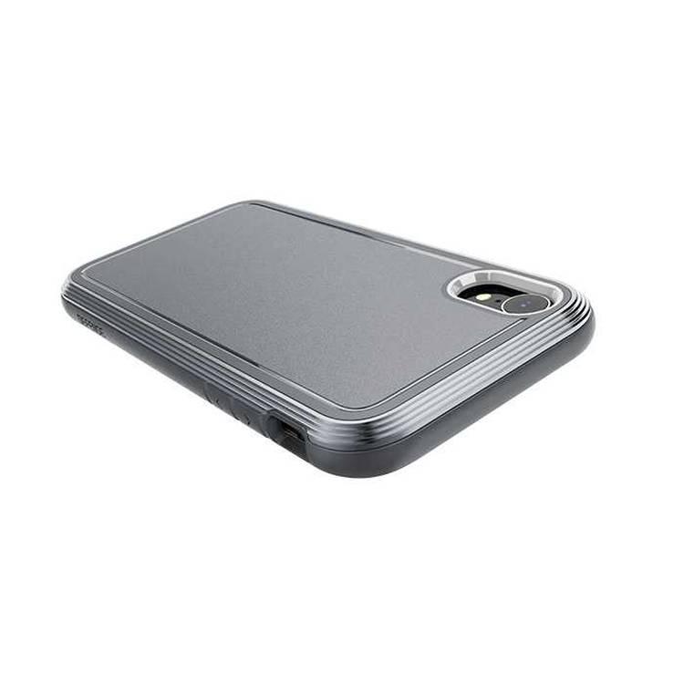 X-Doria Defense Ultra Phone Case Compatible for iPhone Xr (6.1") Drop Shield Aluminum Back Cover - Gray