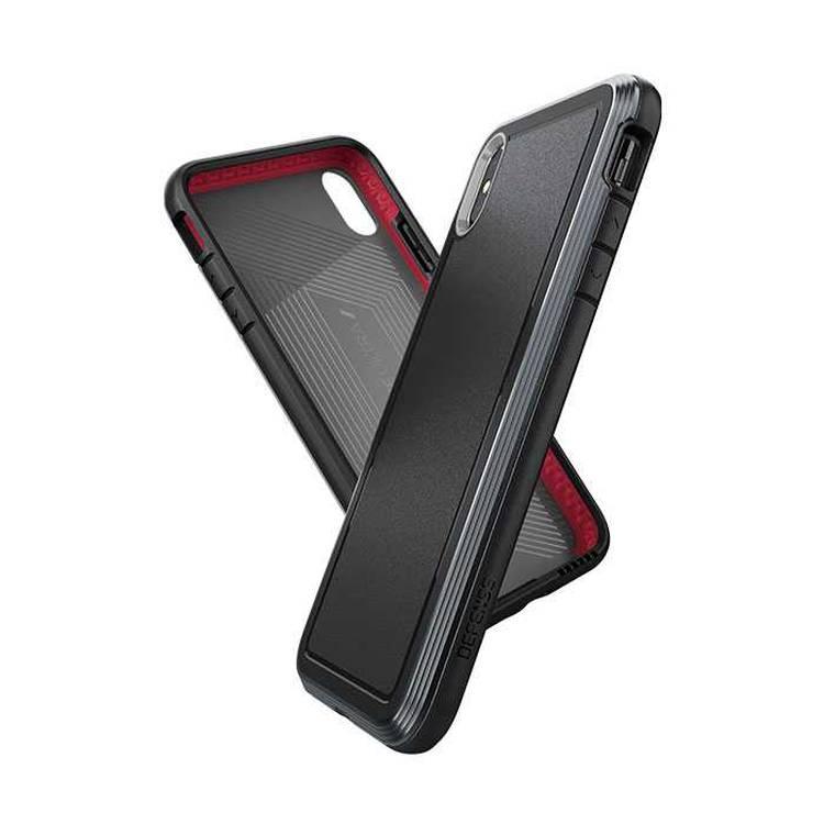 X-Doria Defense Ultra Phone Case Compatible for iPhone Xs Max (6.5") Drop Shield Aluminum Back Cover - Black