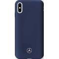 CG MOBILE Mercedes-Benz Silicone Phone Case with Microfiber Lining for iPhone X Officially Licensed - Navy