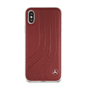 CG MOBILE Mercedes-Benz New Bow II Genuine Leather Hard Phone Case for iPhone X Officially Licensed - Red