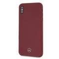 CG MOBILE Mercedes-Benz Silicone Phone Case with Microfiber Lining for iPhone Xs Max Officially Licensed - Red