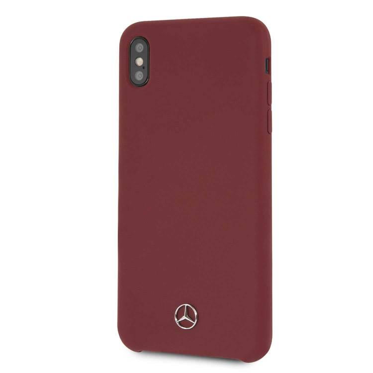 CG MOBILE Mercedes-Benz Silicone Phone Case with Microfiber Lining for iPhone Xs Max Officially Licensed - Red