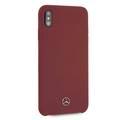 CG MOBILE Mercedes-Benz Silicone Phone Case with Microfiber Lining for iPhone Xs Max Officially Licensed - Red