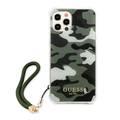 Guess PC Camo Hard Case with Nylon Cord for iPhone 12 / 12 Pro ( 6.1  ) - Kaki