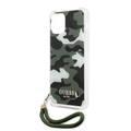 Guess PC Camo Hard Case with Nylon Cord for iPhone 12 / 12 Pro ( 6.1  ) - Kaki