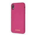 CG MOBILE Guess Silicone Phone Case Compatible for Apple iPhone Xr (6.1") Anti-Scratch Mobile Case Officially Licensed - Pink