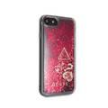 CG MOBILE Guess Hearts Glitter Hard Phone  Case Compatible for iPhone SE (2) Officially Licensed - Raspberry