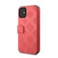 CG MOBILE Guess 4G Peony Booktype PU Leather Phone Case Compatible for iPhone 11 (6.1") Mobile Case with Card Holder Inside Officially Licensed - Red