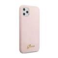 CG MOBILE Guess Vintage Logo Silicone Phone Case Compatible for iPhone 11 Pro (5.8") Anti-Scratch Mobile Case Officially Licensed - Light Pink