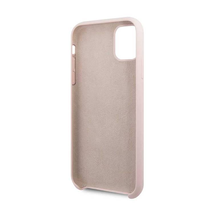 CG MOBILE Guess Vintage Logo Silicone Phone Case Compatible for iPhone 11 Pro (5.8") Anti-Scratch Mobile Case Officially Licensed - Light Pink