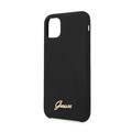CG MOBILE Guess Vintage Logo Silicone Phone Case Compatible for iPhone 11 (6.1") Anti-Scratch Mobile Case Officially Licensed - Black