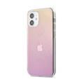 CG Mobile Guess PC/TPU 4G Pattern Hard Phone Case Compatible for iPhone 12 Mini (5.4") Shock Resistant Mobile Case Officially Licensed - Gradient Pink