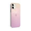 CG Mobile Guess PC/TPU 4G Pattern Hard Phone Case Compatible for iPhone 12 Mini (5.4") Shock Resistant Mobile Case Officially Licensed - Gradient Pink
