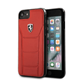 CG MOBILE Ferrari Heritage 488 Genuine Leather Hard Phone Case Compatible for iPhone 7 / 8 | Shock & Scratch Resistant Mobile Case Officially Licensed - Red