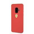 CG MOBILE Ferrari SF Silicone Phone Case Compatible for Samsung Galaxy S9 | Protective Mobile Case Officially Licensed - Red