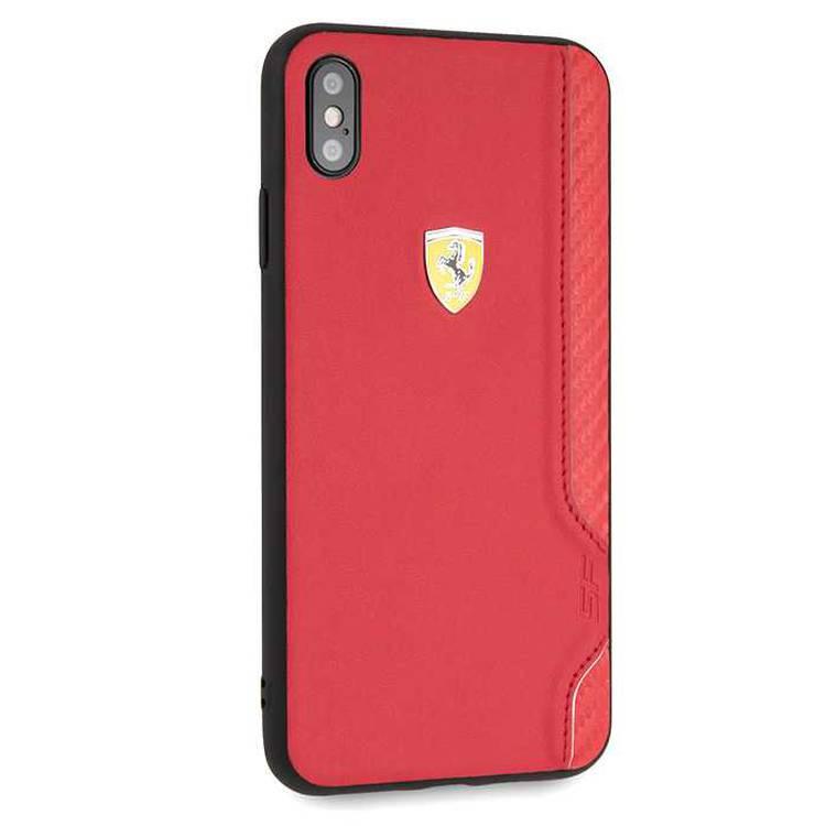 CG MOBILE Ferrari On Track PU Rubber Hard Phone Case Compatible for iPhone Xr (6.1") Mobile Case Officially Licensed