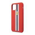 CG MOBILE Silicone Phone Case On Track & Stripes Compatible for iPhone 11 (6.1") Drop Protection Mobile Case Officially Licensed - Red