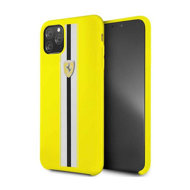 CG MOBILE Silicone Phone Case On Track & Stripes Compatible for iPhone 11 Pro Max (6.5") Drop Protection Mobile Case Officially Licensed - Yellow