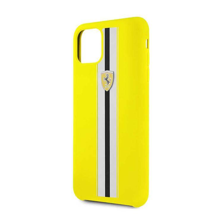 CG MOBILE Silicone Phone Case On Track & Stripes Compatible for iPhone 11 Pro Max (6.5") Drop Protection Mobile Case Officially Licensed - Yellow