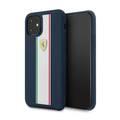CG MOBILE Silicone Phone Case On Track & Stripes Compatible for iPhone 11 (6.1") Drop Protection Mobile Case Officially Licensed - Navy