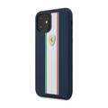 CG MOBILE Silicone Phone Case On Track & Stripes Compatible for iPhone 11 (6.1") Drop Protection Mobile Case Officially Licensed - Navy