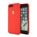 CG MOBILE Ferrari SF Silicone Phone Case Compatible for iPhone 8 / 7 Plus | Protective Mobile Case Officially Licensed - Red