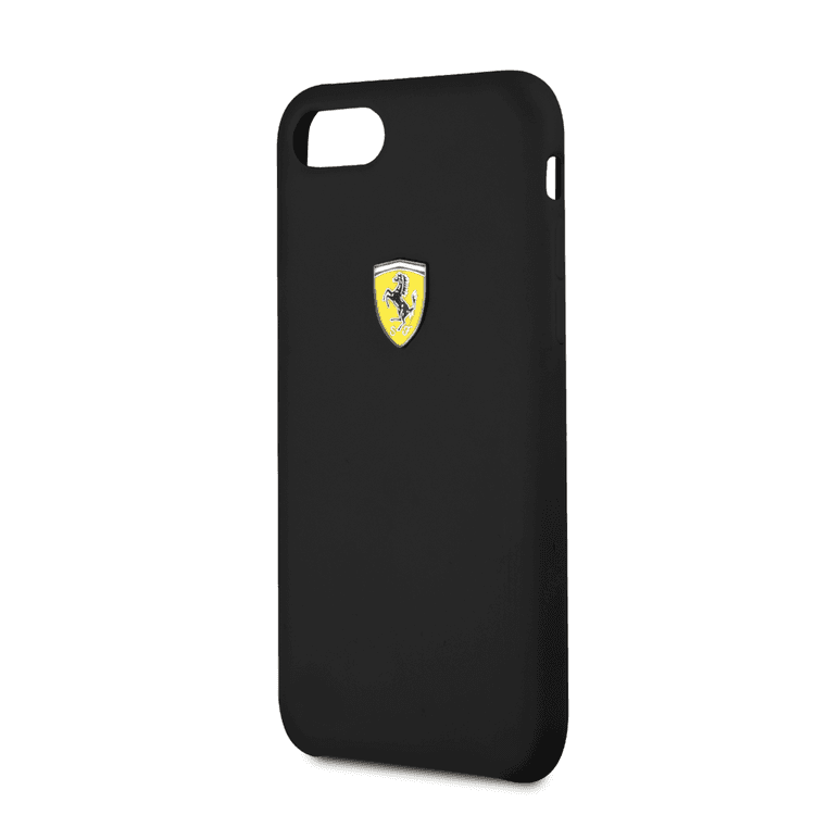 CG MOBILE Ferrari SF Silicone Phone Case Compatible for iPhone 8 / 7 | Protective Mobile Case Officially Licensed - Black