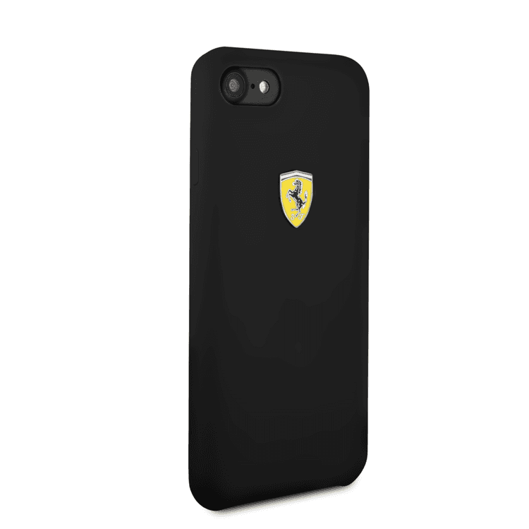 CG MOBILE Ferrari SF Silicone Phone Case Compatible for iPhone 8 / 7 | Protective Mobile Case Officially Licensed - Black