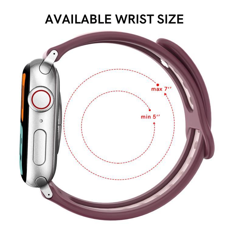 AhaStyle WA13-40MM-PK Premium Silicone Apple Watch Band Duotone Design 38 / 40mm Sport Strap Compatible with Apple Watch Series SE/6/5/4/3 - Red