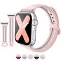 AhaStyle WA13-40MM-PK Premium Silicone Apple Watch Band Duotone Design 38 / 40mm Sport Strap Compatible with Apple Watch Series SE/6/5/4/3 - Pink